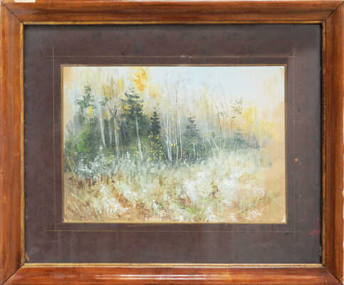 Неизвестный художник. Пейзаж с березами 